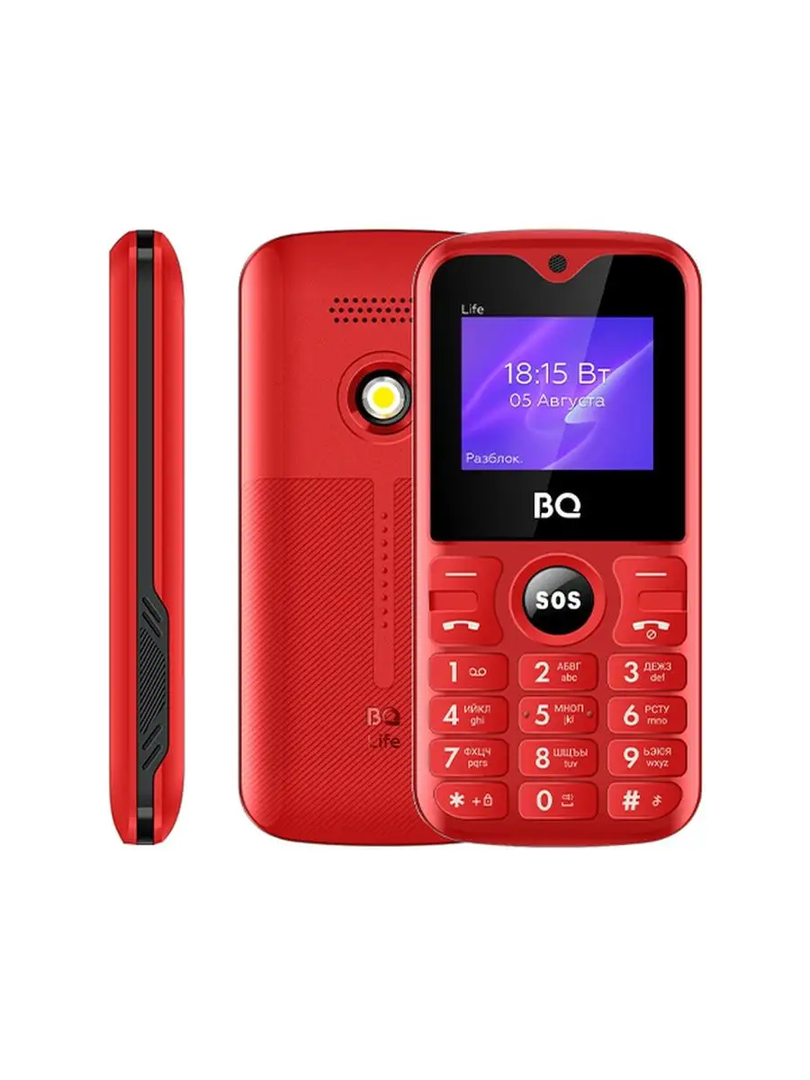 GSM Телефон BQ 1853 Life Red+Black (2sim) BQ 161235095 купить в интернет- магазине Wildberries