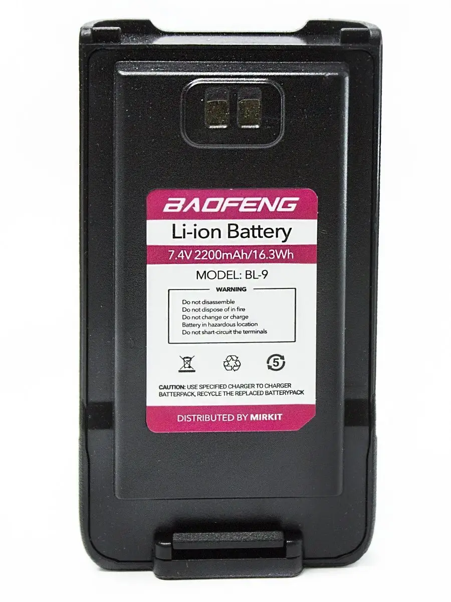 АКБ для Рации Baofeng UV-9R (T57) Mirkit BL-9 2200 mAh BAOFENG 161340229  купить за 730 ₽ в интернет-магазине Wildberries