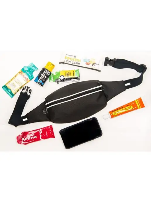 Enklepp Беговая поясная сумка Marathon Waist Bag, черный, фото 2