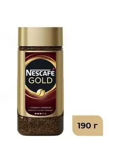 Кофе растворимый с добавлением молотого Gold, ст/б, 190г Nescafe 161433724 купить за 732 ₽ в интернет-магазине Wildberries