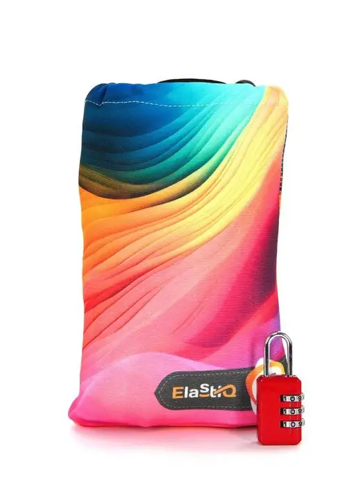 ElastiQ Чехол на чемодан S "Аэропорт S", голубой, фото 7