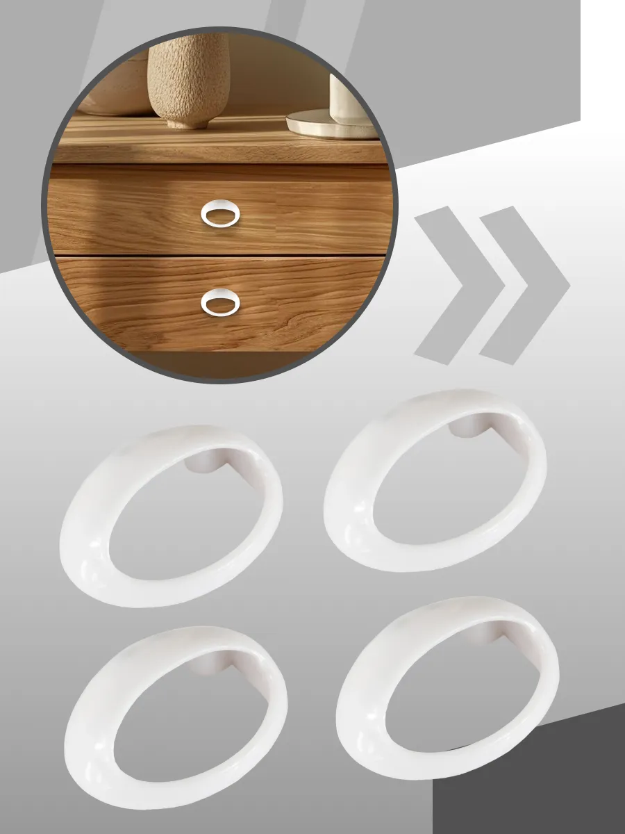 Цмф ручки. Фурнитура для мебели белого цвета.