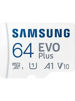 Карта памяти EVO Plus microSDXC 64 ГБ + адаптер (MB-MC64KA) Samsung 161550626 купить за 932 ₽ в интернет-магазине Wildberries