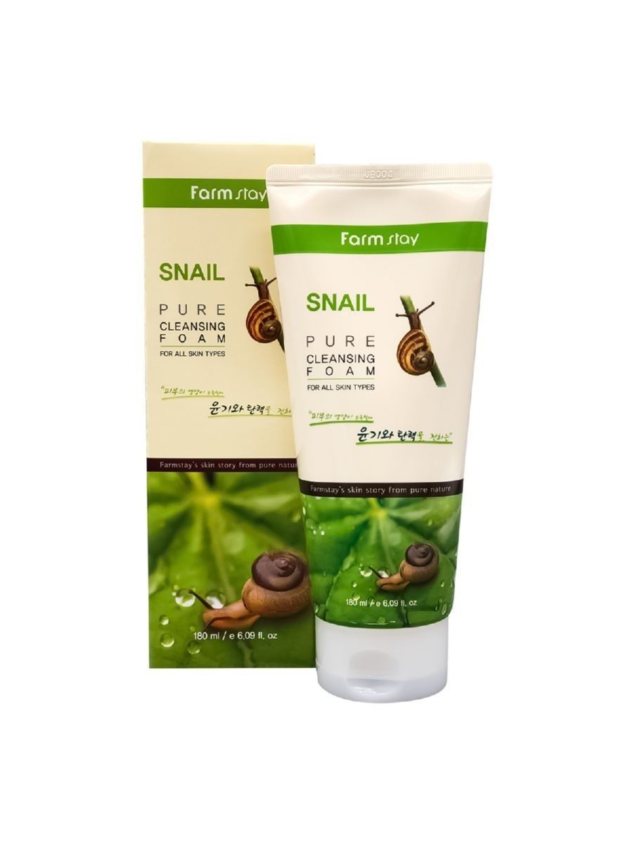 Snail для умывания. Farmstay Snail Pure Cleansing Foam, 180ml. Пенка для лица с муцином улитки Snail Farmstay. Улиточная пенка для умывания. Farmstay пенка для умывания.