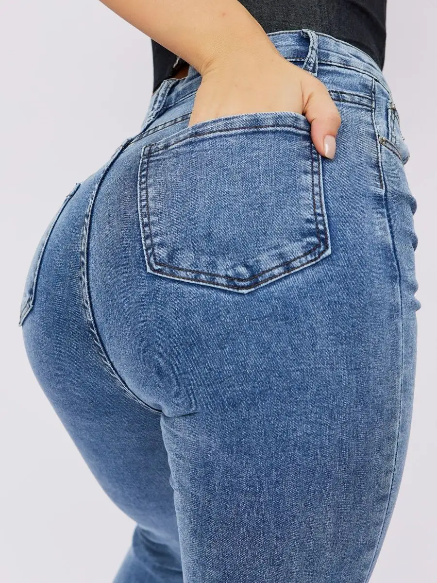 Джинсы скинни с высокой посадкой зауженные стрейч Candy Jeans 161587810  купить за 1 344 ₽ в интернет-магазине Wildberries