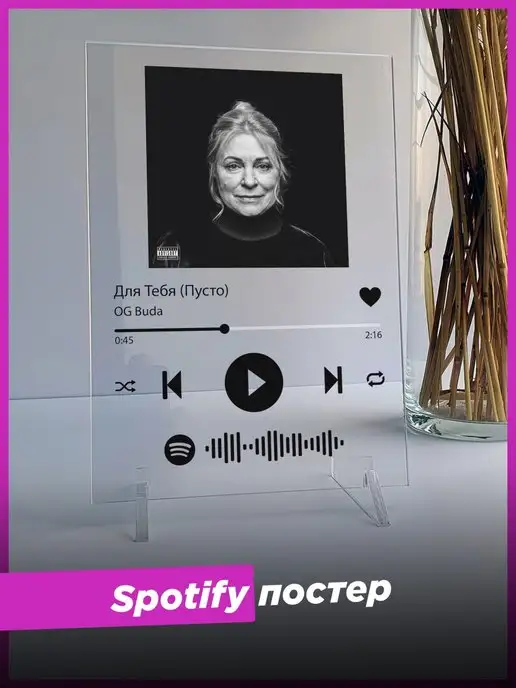 Spotify Poster Spotify постер OG Buda FEDUK спотифай подарок другу фигурка