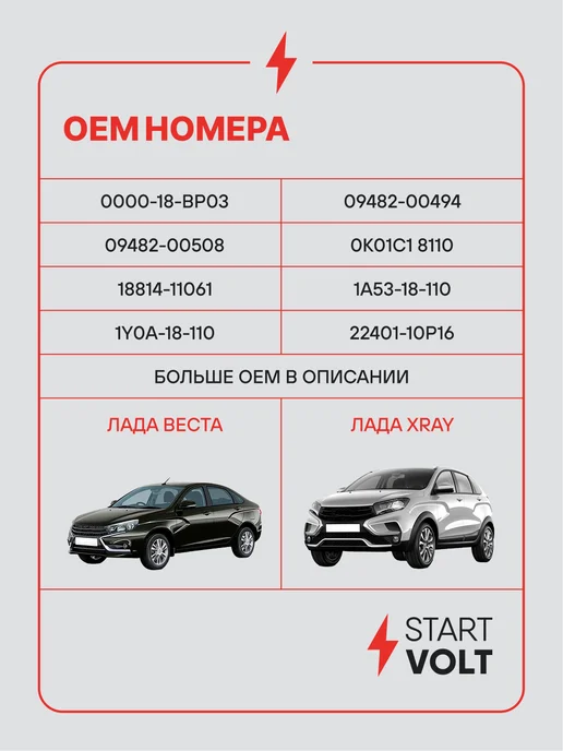 STARTVOLT Свеча зажигания для Lada Vesta Xray, 4 шт, фото 2