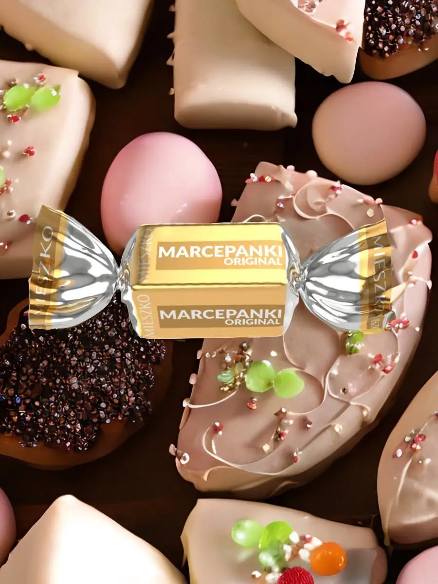 Шоколадные конфеты MARZIPAN с марципаном, 1 кг Mieszko 161715474 купить за  1 102 ₽ в интернет-магазине Wildberries