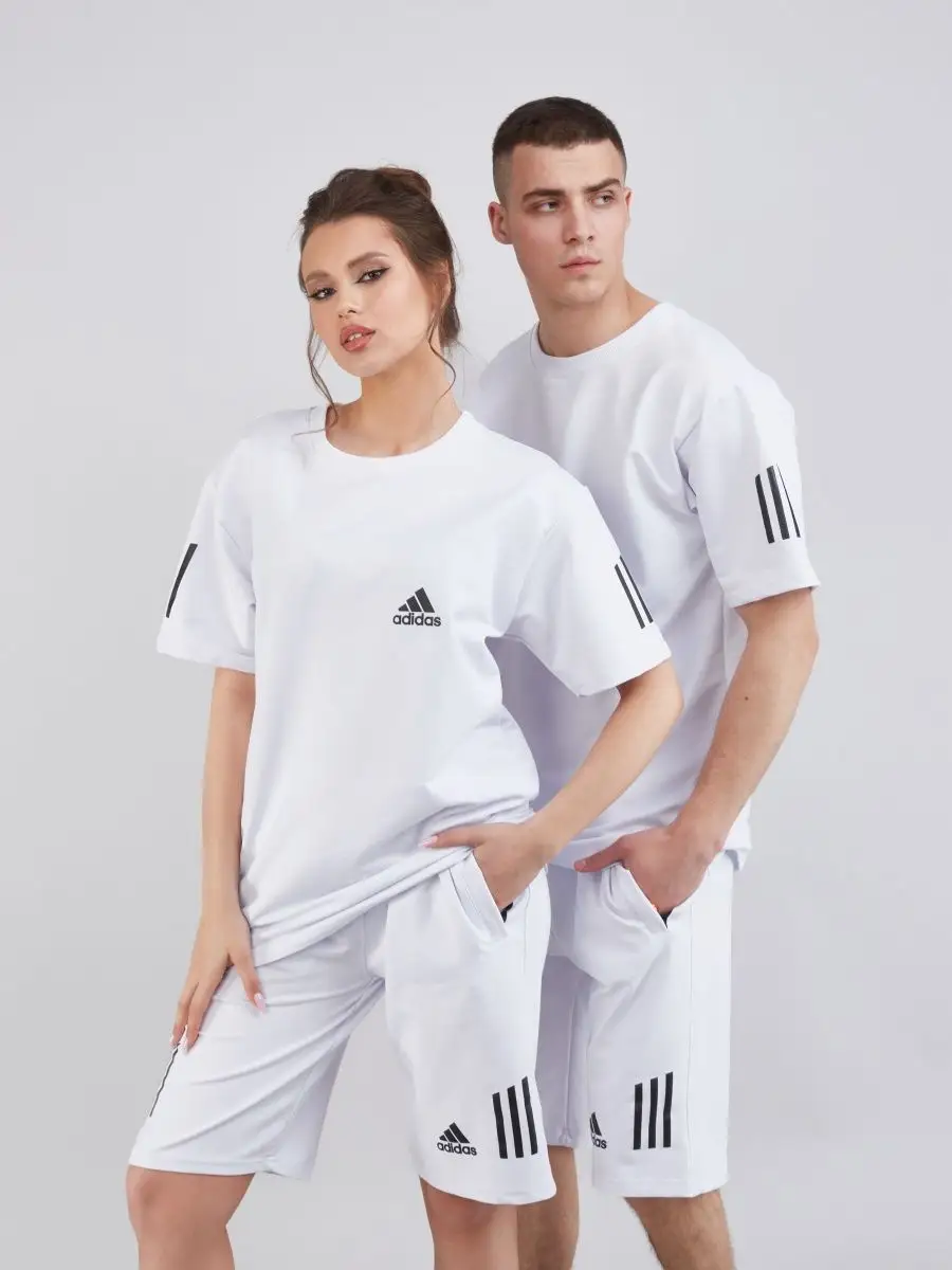 Костюм Adidas спортивный летний комплект шорты и футболка Street head  161742188 купить за 2 434 ₽ в интернет-магазине Wildberries