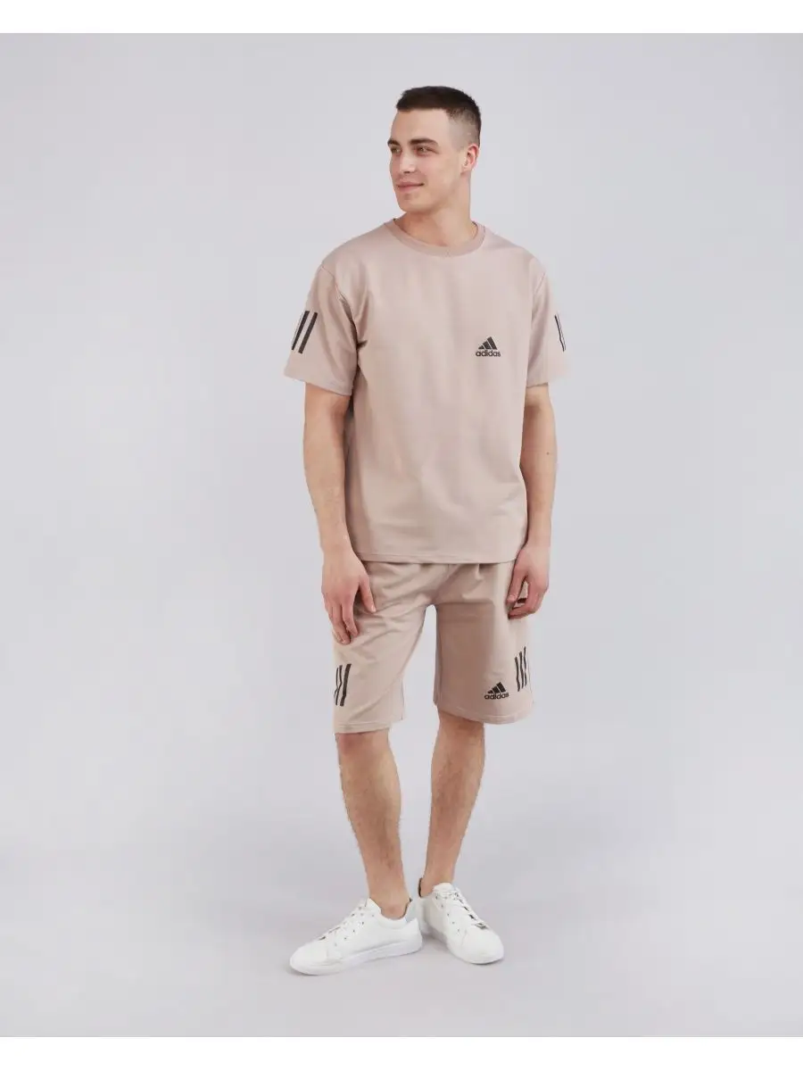 Костюм Adidas спортивный летний комплект шорты и футболка adidas 161742192  купить за 2 434 ₽ в интернет-магазине Wildberries