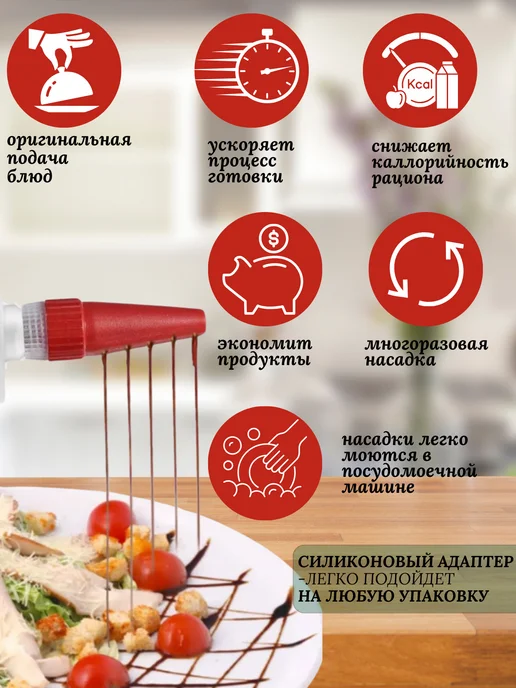 Мультикон насадка для майонеза, красный, фото 7