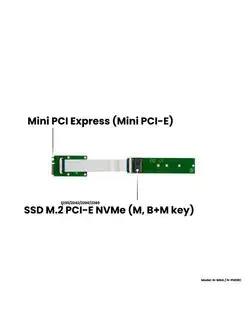 Адаптер для SSD M.2 PCI-E NVMe в слот Mini PCI-E NFHK 161750705 купить за 1 351 ₽ в интернет-магазине Wildberries