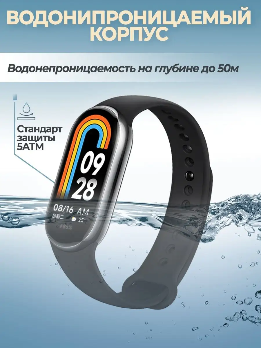 Фитнес браслет Xiaomi Mi Band 8 смарт часы, умный шагомер Xiaomi 161763522  купить за 2 045 ₽ в интернет-магазине Wildberries