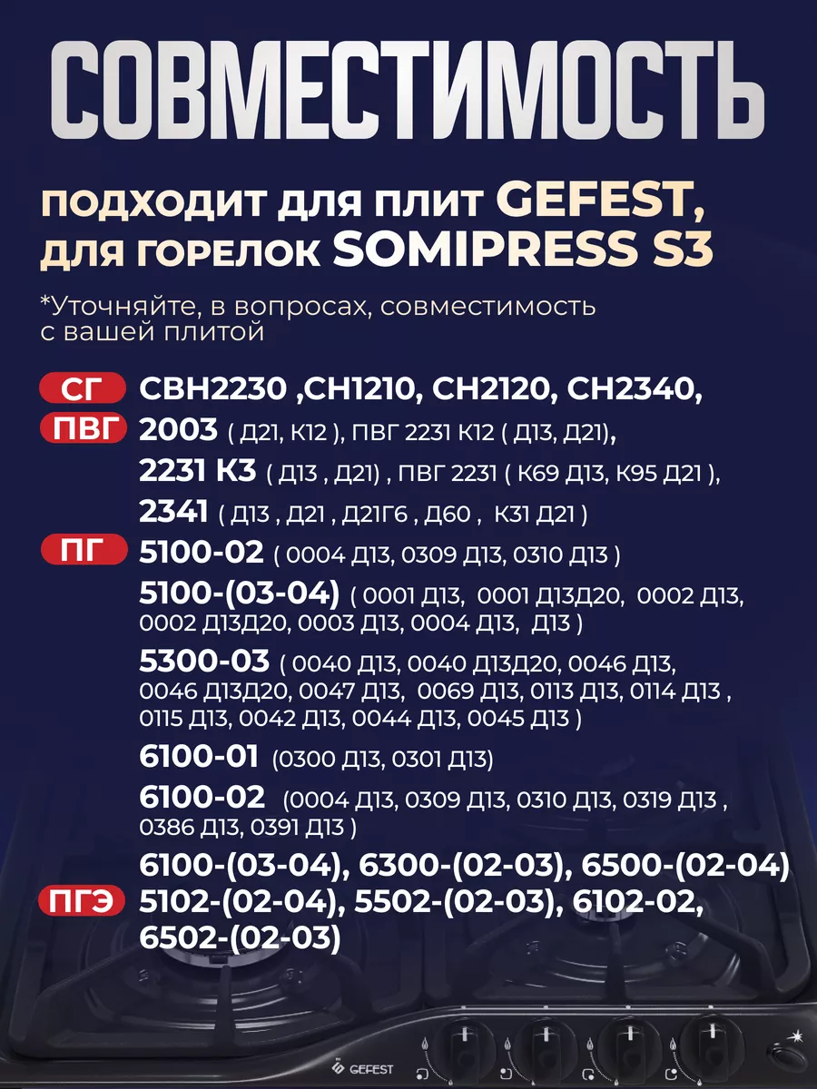 Комплект рассекатель для газовой плиты и крышка GEFEST 161881320 купить в  интернет-магазине Wildberries