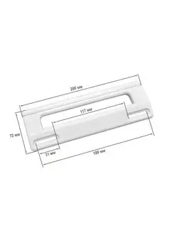 Ручка для холодильника универсальная белая 200 мм EKPARTS 161947718 купить за 374 ₽ в интернет-магазине Wildberries