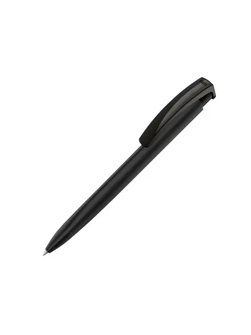 UMA Ручка пластиковая шариковая трехгранная Trinity soft-touch, черный, фото 3