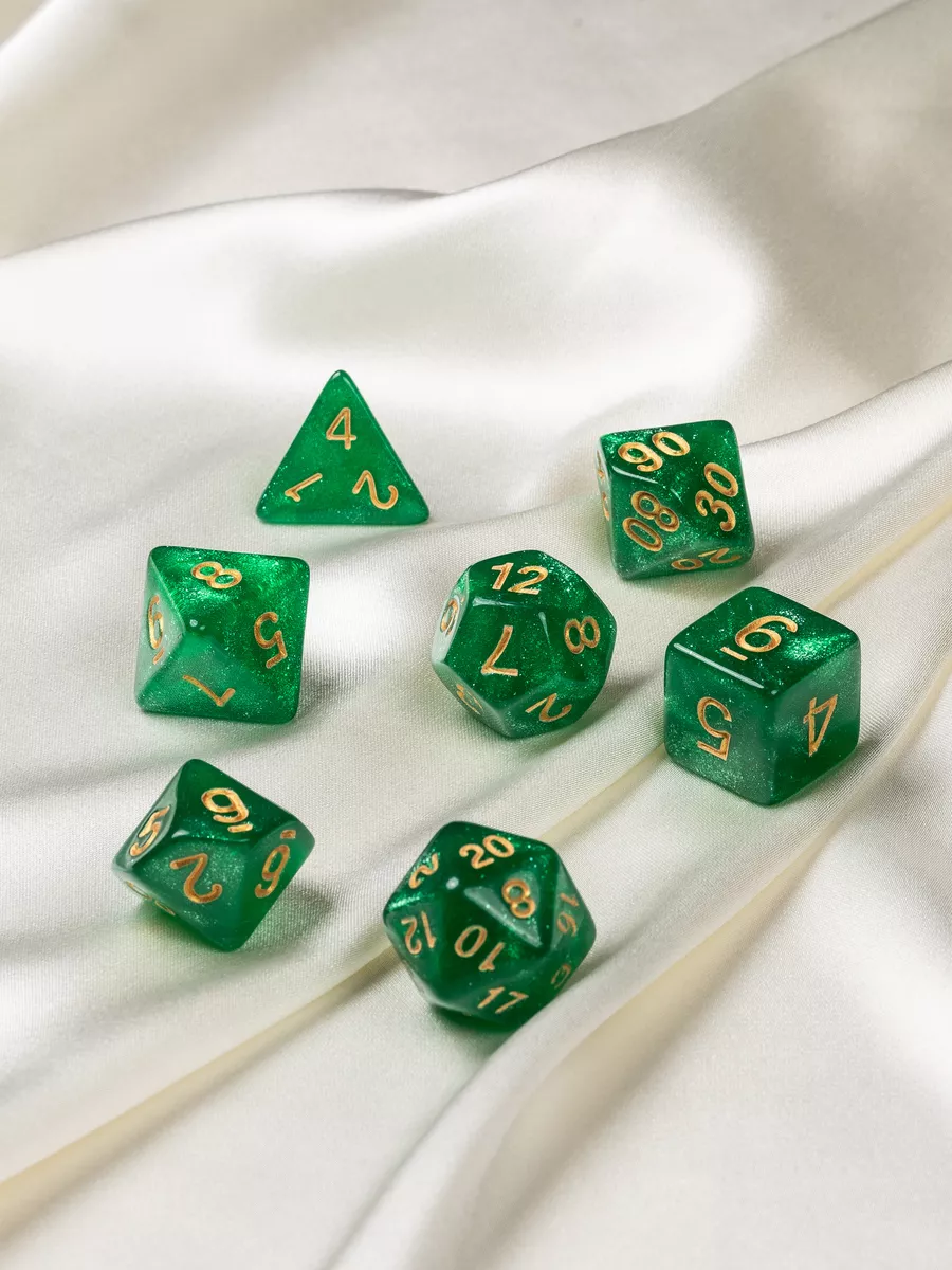 Кубики ДнД набор дайсов 7 шт dice set Dungeons and Dragons