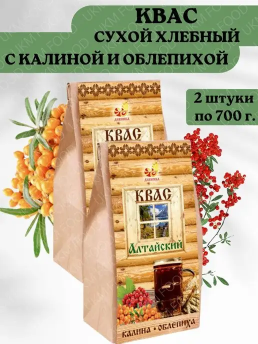 UKM FOOD Квас сухой хлебный Алтайский, 700 гр, 700 г, 2 шт, фото 2