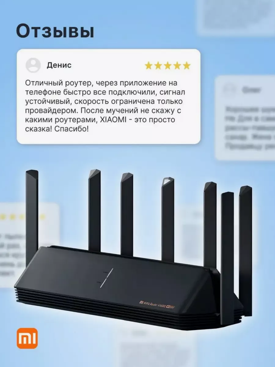 Роутер для интернета вай фай Wi-Fi маршрутизатор AX6000 Xiaomi 162025503  купить за 6 674 ₽ в интернет-магазине Wildberries