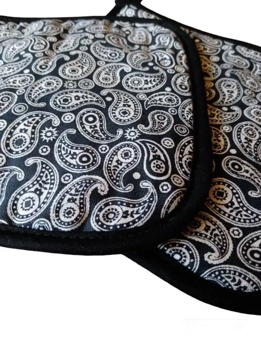 lorena-textile Прихватки кухонные для горячего Молекулы, черный, фото 4