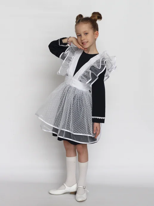 HASSY kids Фартук белый школьный на 1 сентября, белый, фото 2