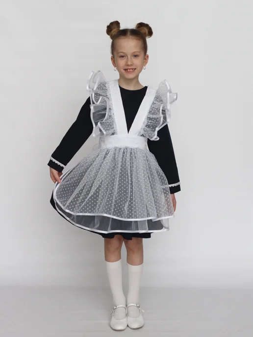 HASSY kids Фартук белый школьный на 1 сентября, белый, фото 3