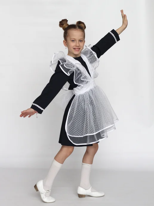 HASSY kids Фартук белый школьный на 1 сентября, белый, фото 5