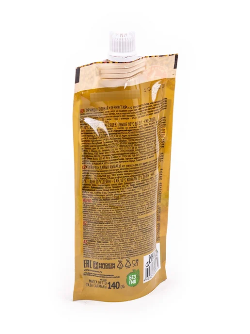 МахеевЪ Горчица Зернистая кисло-сладкая, дой-пак 140г, 36 шт, 140 г, 36 шт, фото 6