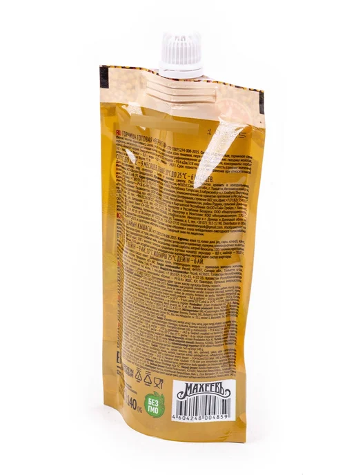 МахеевЪ Горчица Зернистая кисло-сладкая, дой-пак 140г, 36 шт, 140 г, 36 шт, фото 8