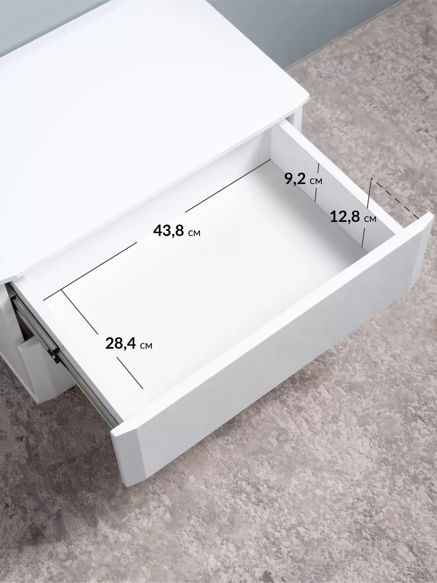 Моби Тумба прикроватная белая для спальни