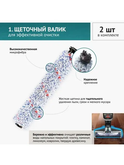DOCTOR FILTERS Фильтры и щетка для пылесоса Bissel Crosswave 17132, черный, фото 2