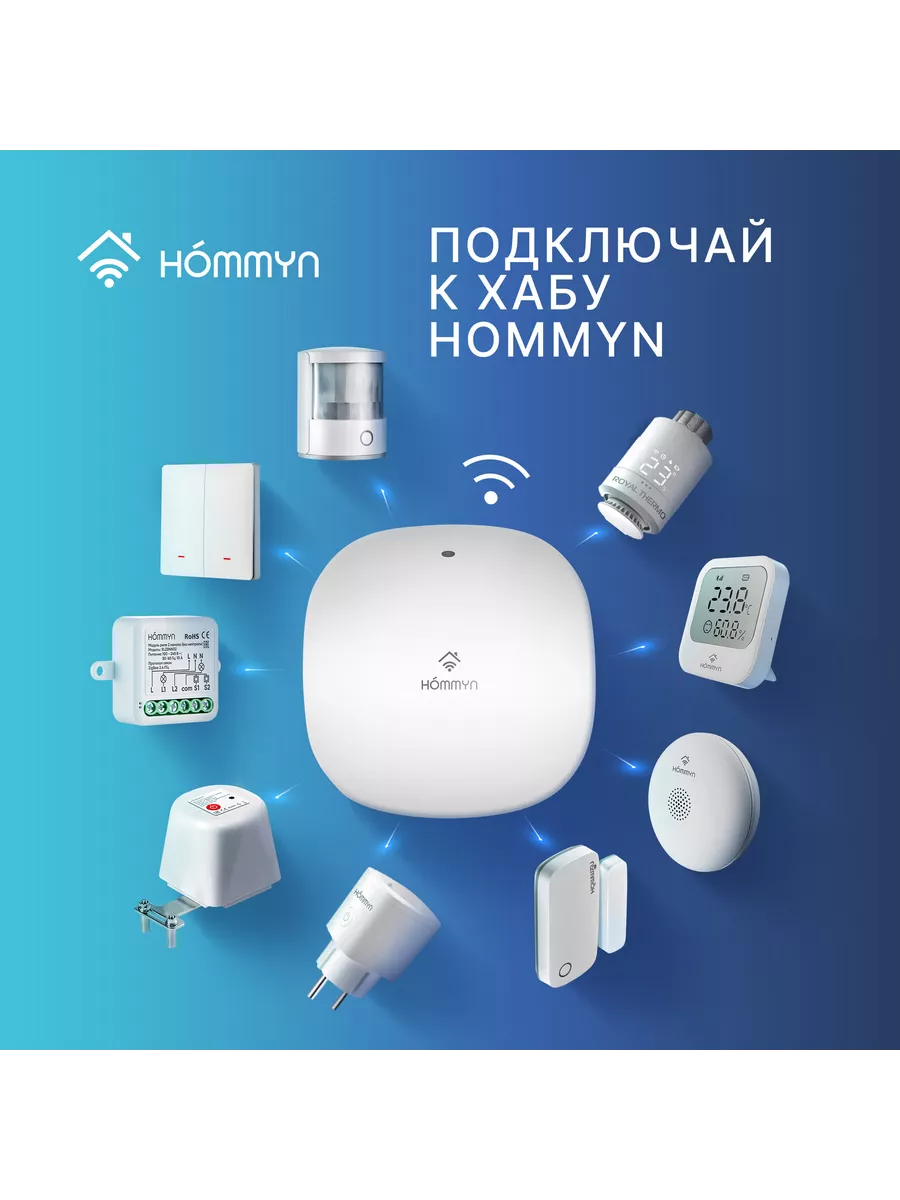 Блок управления умным домом Hub HH-01(шлюз) Hommyn 162244105 купить за 3  592 ₽ в интернет-магазине Wildberries