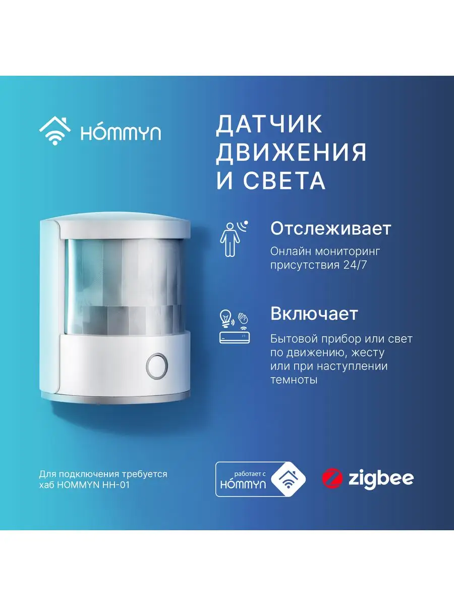 Сенсор движения и света MS-21-Z Hommyn 162244116 купить за 1 326 ₽ в  интернет-магазине Wildberries