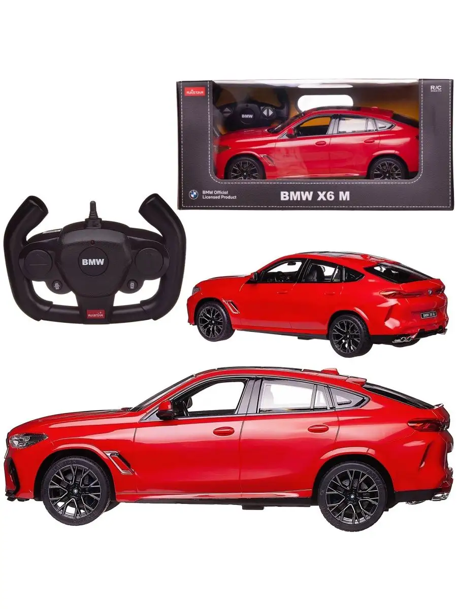 Машина р у 114 BMW X6 M 24G свет фар и салона цвет красный 9 RASTAR  162246465 купить за 4 806 ₽ в интернет-магазине Wildberries