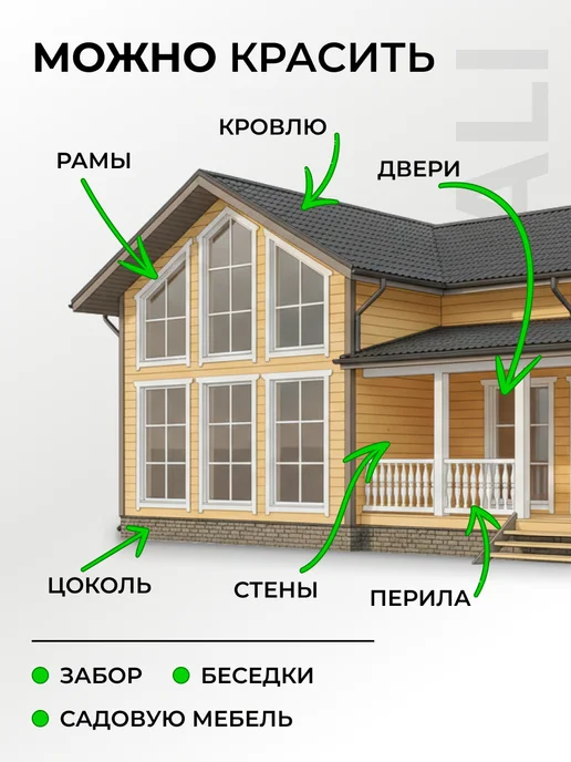 DALI Резиновая краска серый графит акриловая 12 кг, 12 кг, зеленый, фото 5