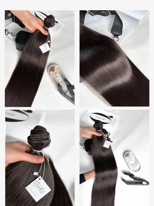 Sandra_hair Волосы для наращивания биопротеиновые на трессах прямые, вариант, фото 7