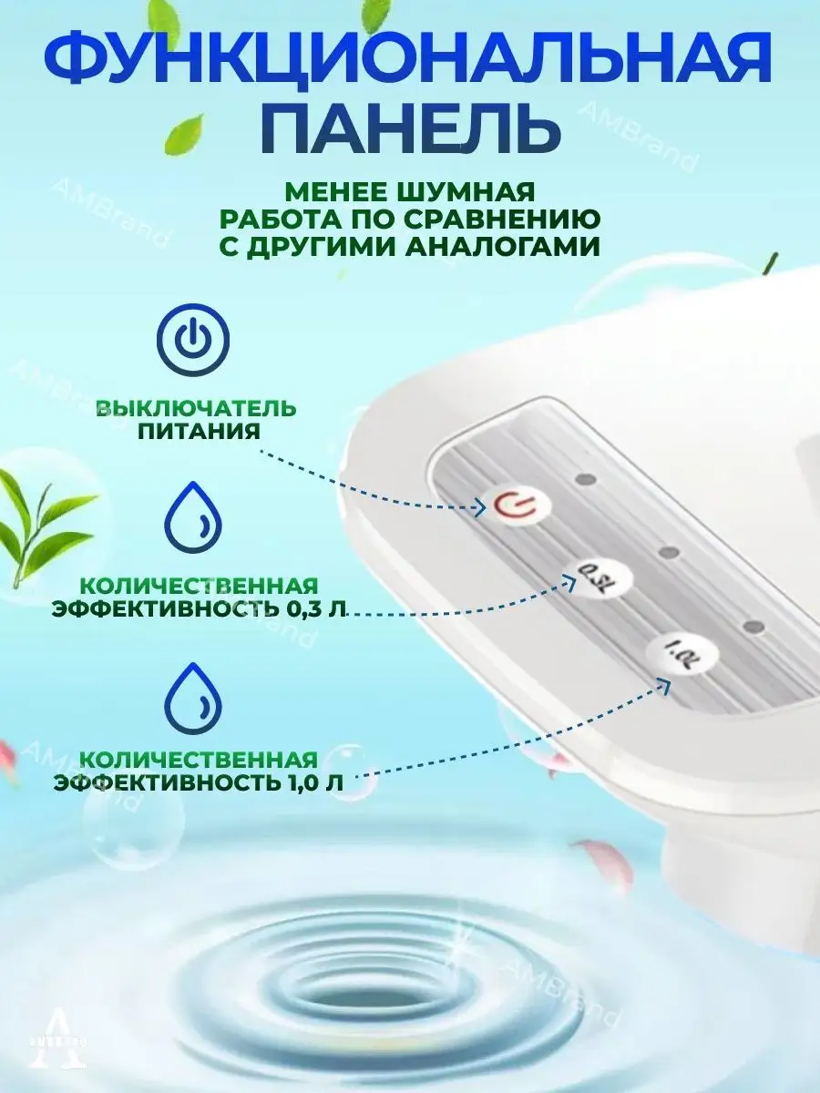 Помпа для воды электрическая на бутыль настольная AMBrand 162303590 купить  за 927 ₽ в интернет-магазине Wildberries