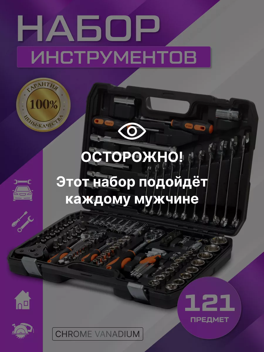 Набор инструментов 121 предмет BASTOOLIA 162310288 купить за 4 921 ₽ в  интернет-магазине Wildberries