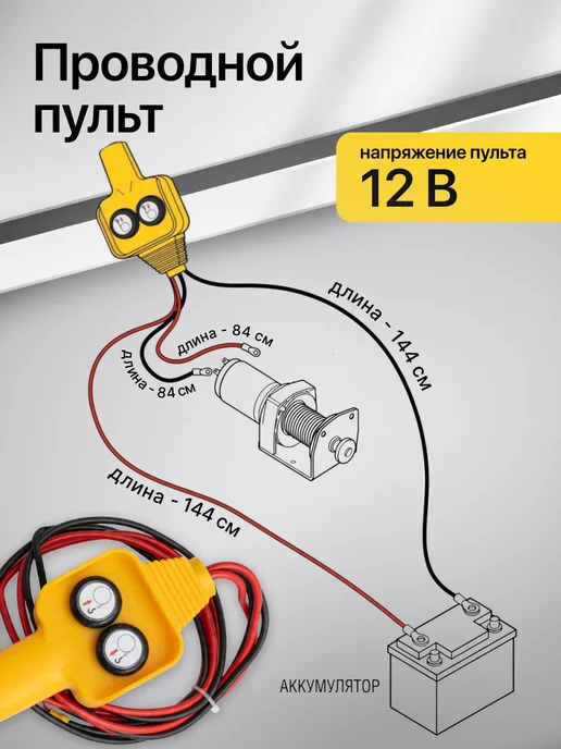 Shtapler Лебедка электрическая 12v 3000lb 1361кг 13,5м, 1361 кг, фото 8