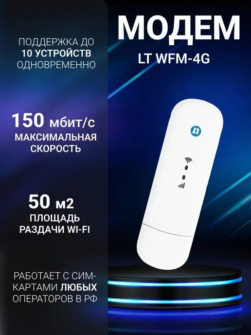 Комплект 4G интернета - роутер+модем+антенна с кабелем 20 м