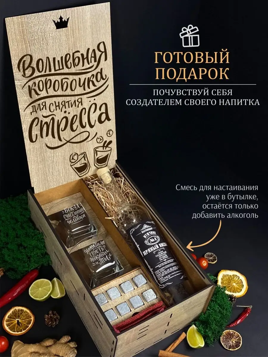 Оригинальный подарочный набор мини-бар Wood Story 162362430 купить за 882 ₽  в интернет-магазине Wildberries