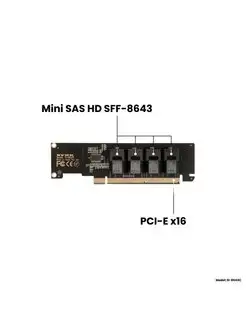 Адаптер 4 порта Mini SAS HD SFF-8643 в слот PCI-E x16 NFHK 162370855 купить за 4 741 ₽ в интернет-магазине Wildberries