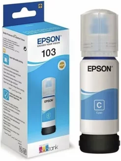 Оригинальные чернила 103 (C13T00S24A), голубой (Cyan) Epson 162380030 купить за 891 ₽ в интернет-магазине Wildberries