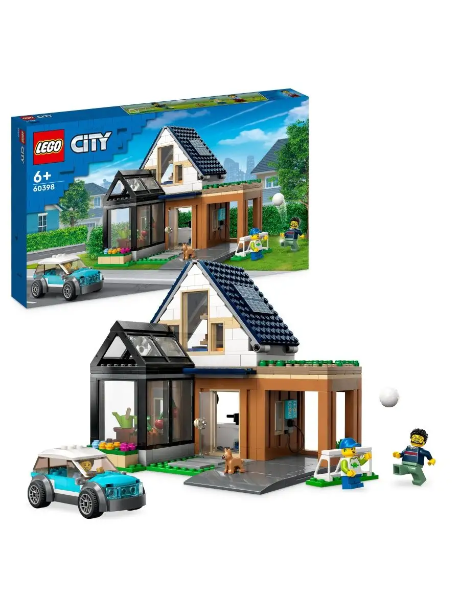 LEGO City Семейный дом и электромобиль 60398 LEGO 162397481 купить в  интернет-магазине Wildberries