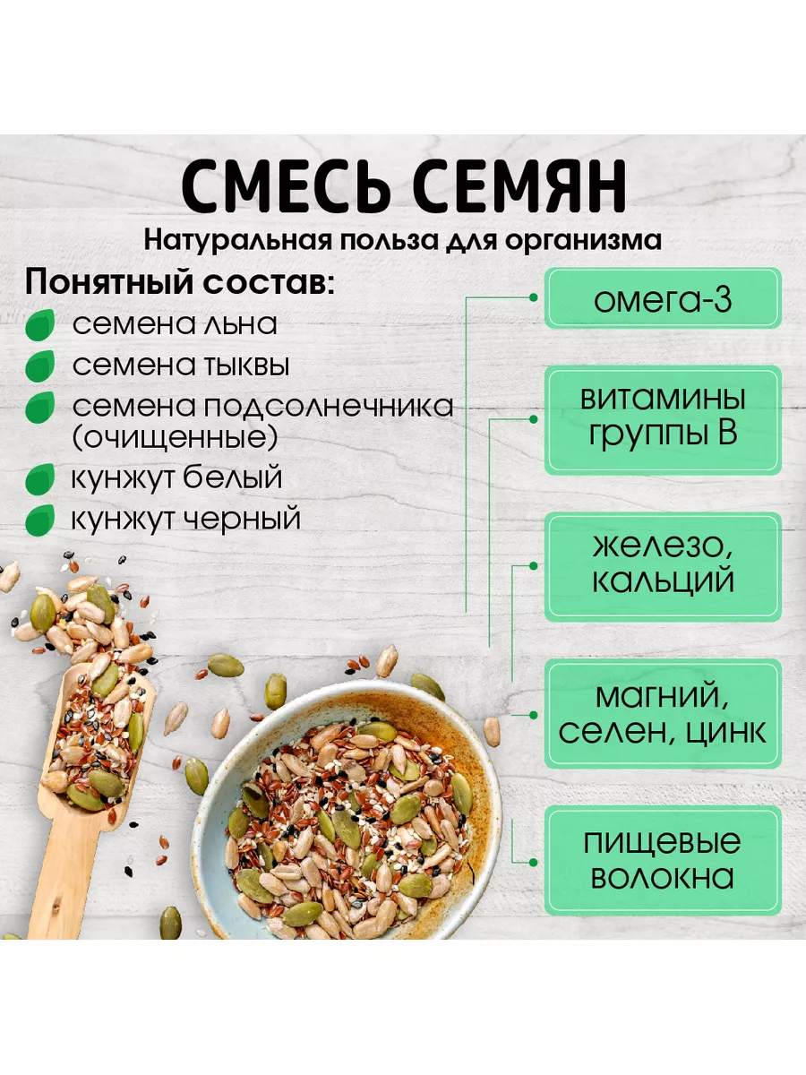 Смесь семян для салатов и выпечки Miosuperfood Миофарм 162403600 купить за  706 ₽ в интернет-магазине Wildberries