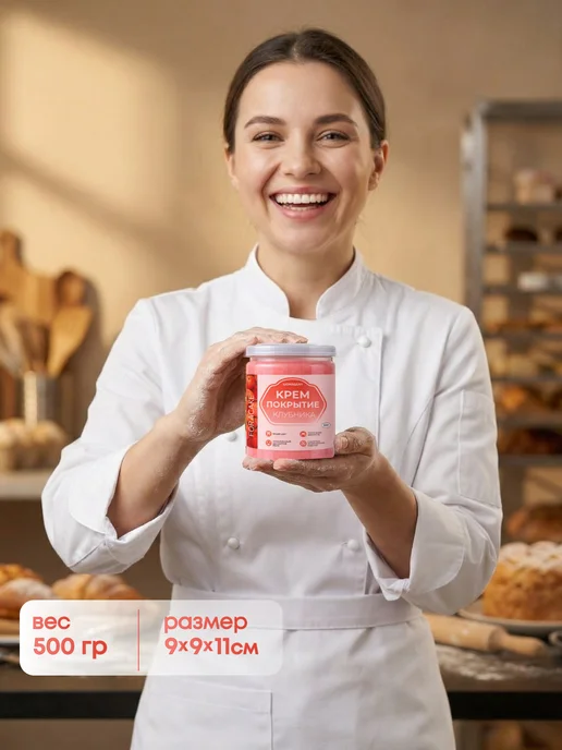 Шокодель Ганаш крем для торта готовый начинка клубника 500 г, 500 г, фото 6