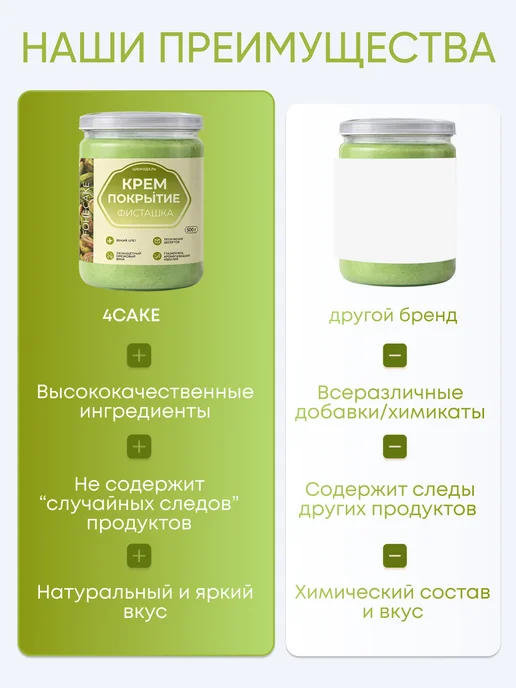 Шокодель Ганаш крем для торта готовый начинка фисташка 500 г, 500 г, фото 7