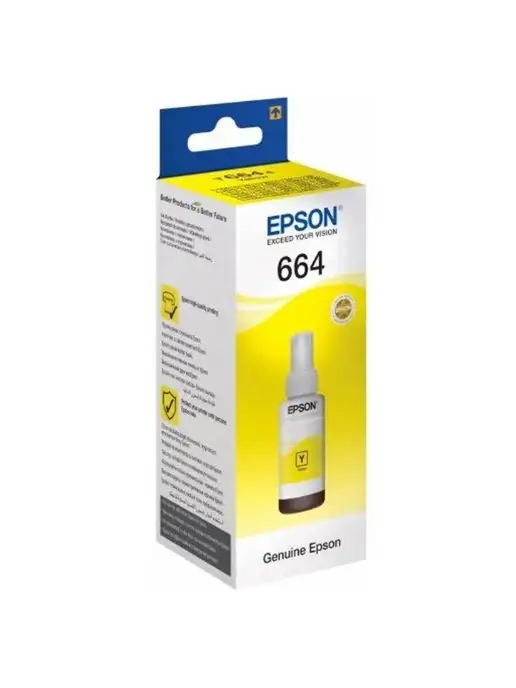 Epson 664 Оригинальные Чернила C13T66444A, желтый, Великобритания