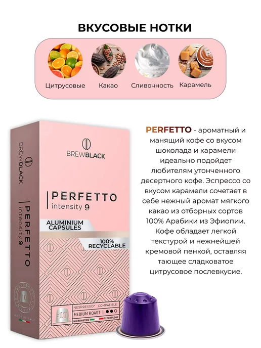 BrewBlack Кофе в капсулах для кофемашин Nespresso 50 штук, вариант, фото 4