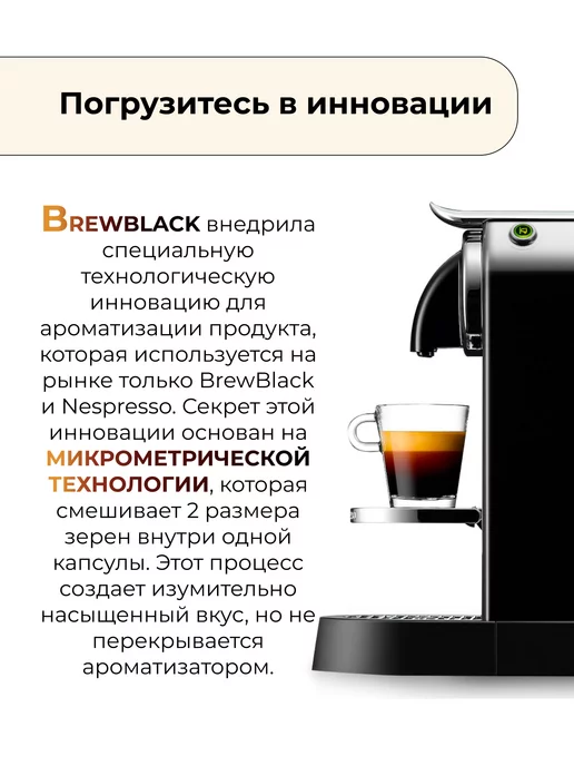 BrewBlack Кофе в капсулах для кофемашин Nespresso 50 штук, вариант, фото 7